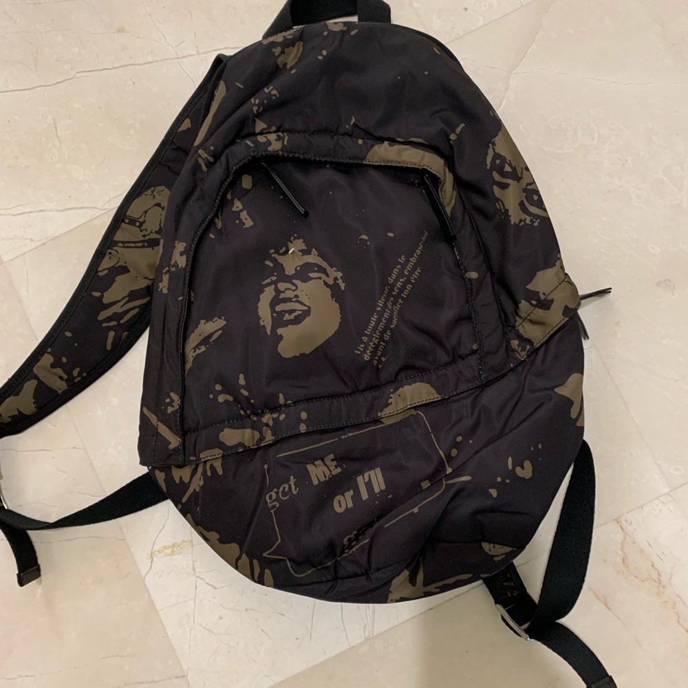 MAISON MARTIN MARGIELA Printed Fabric Backpack Bag - Picture 6 of 14